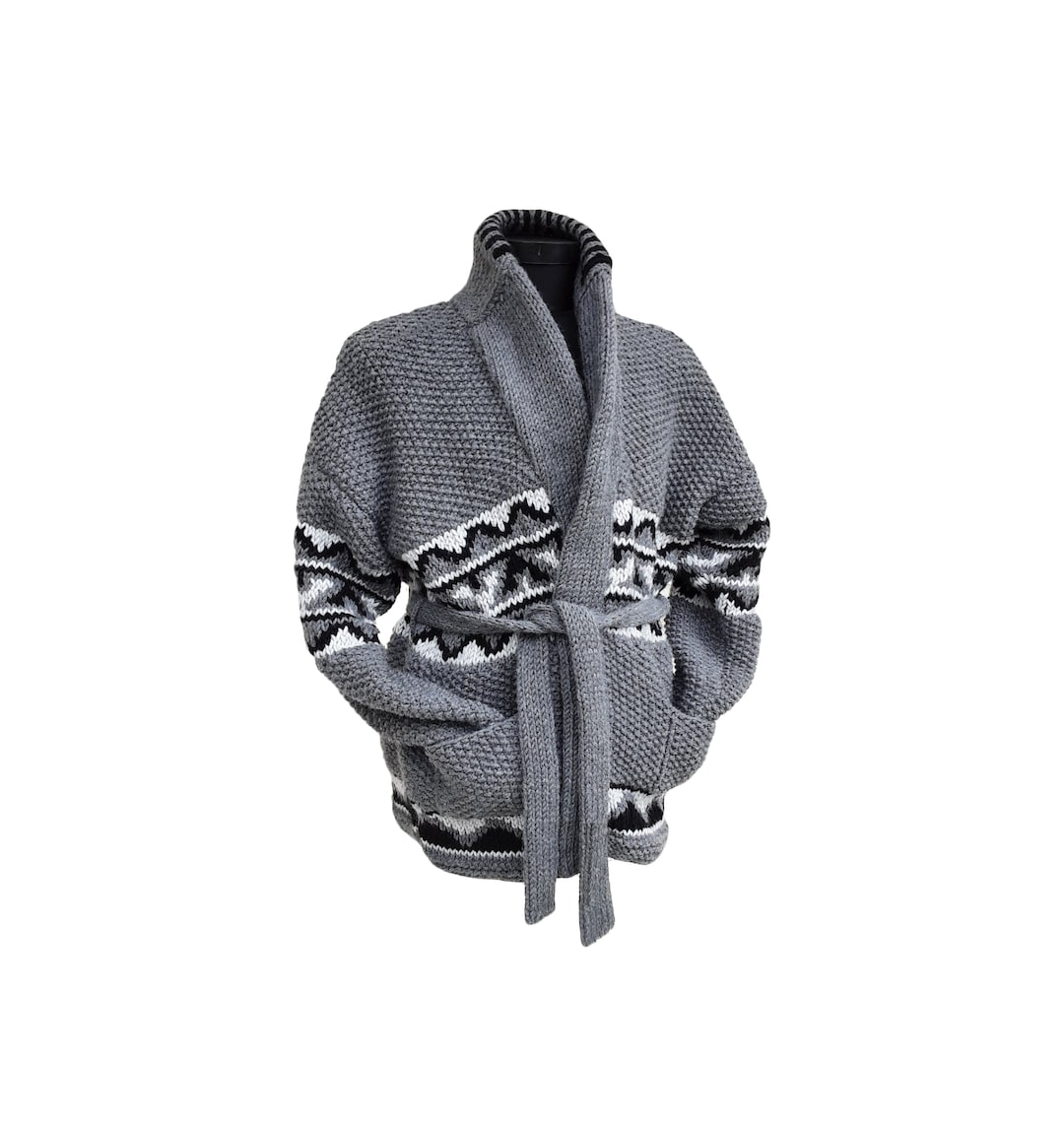 Grey Starsky Marilyn cardigan — hand-knit wool
