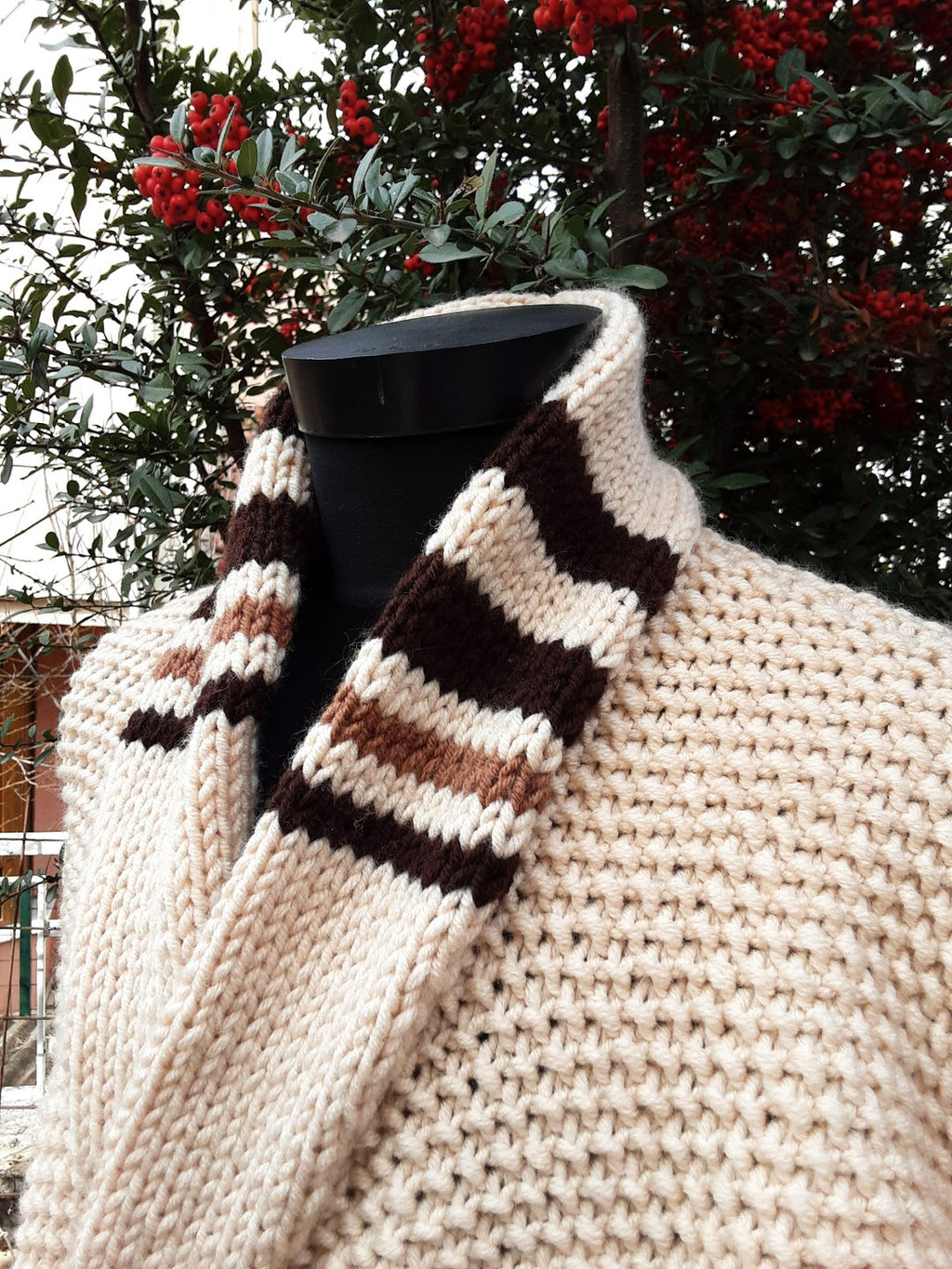 Marilyn Belted Cardigan in Light Brown — belt detail