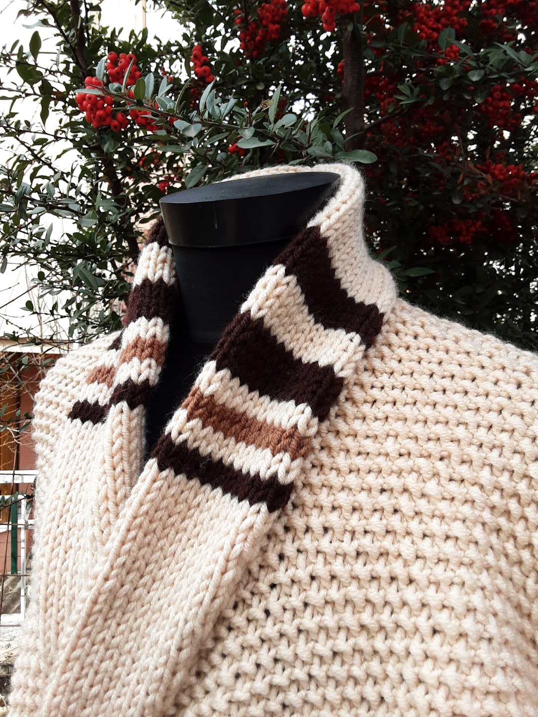 Marilyn Belted Cardigan in Light Brown — belt detail