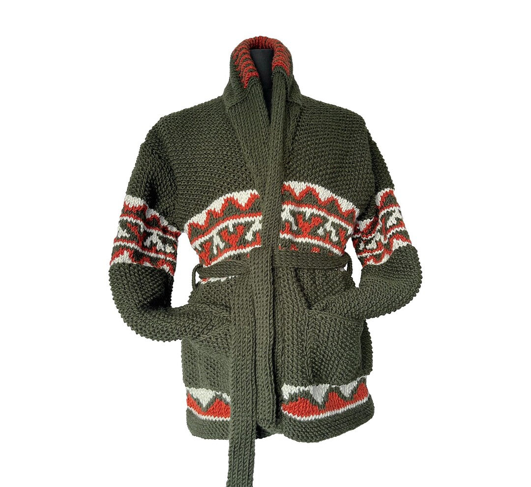 Green Starsky cardigan side view